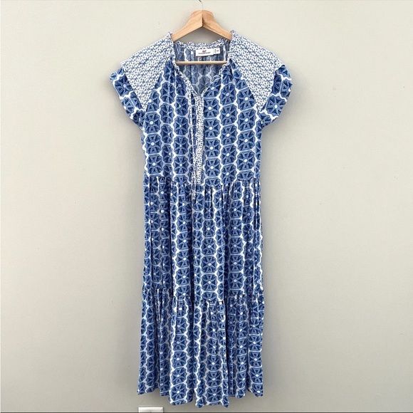 Vineyard Vines Dresses Vineyard Vines Blue Watercolor Geo Print